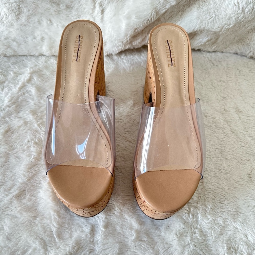Schutz Arien Wedge In Neutral - - Picture 3 of 5